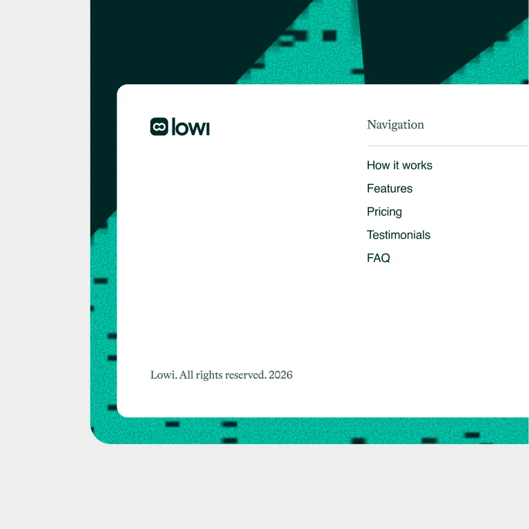 Lowi site footer